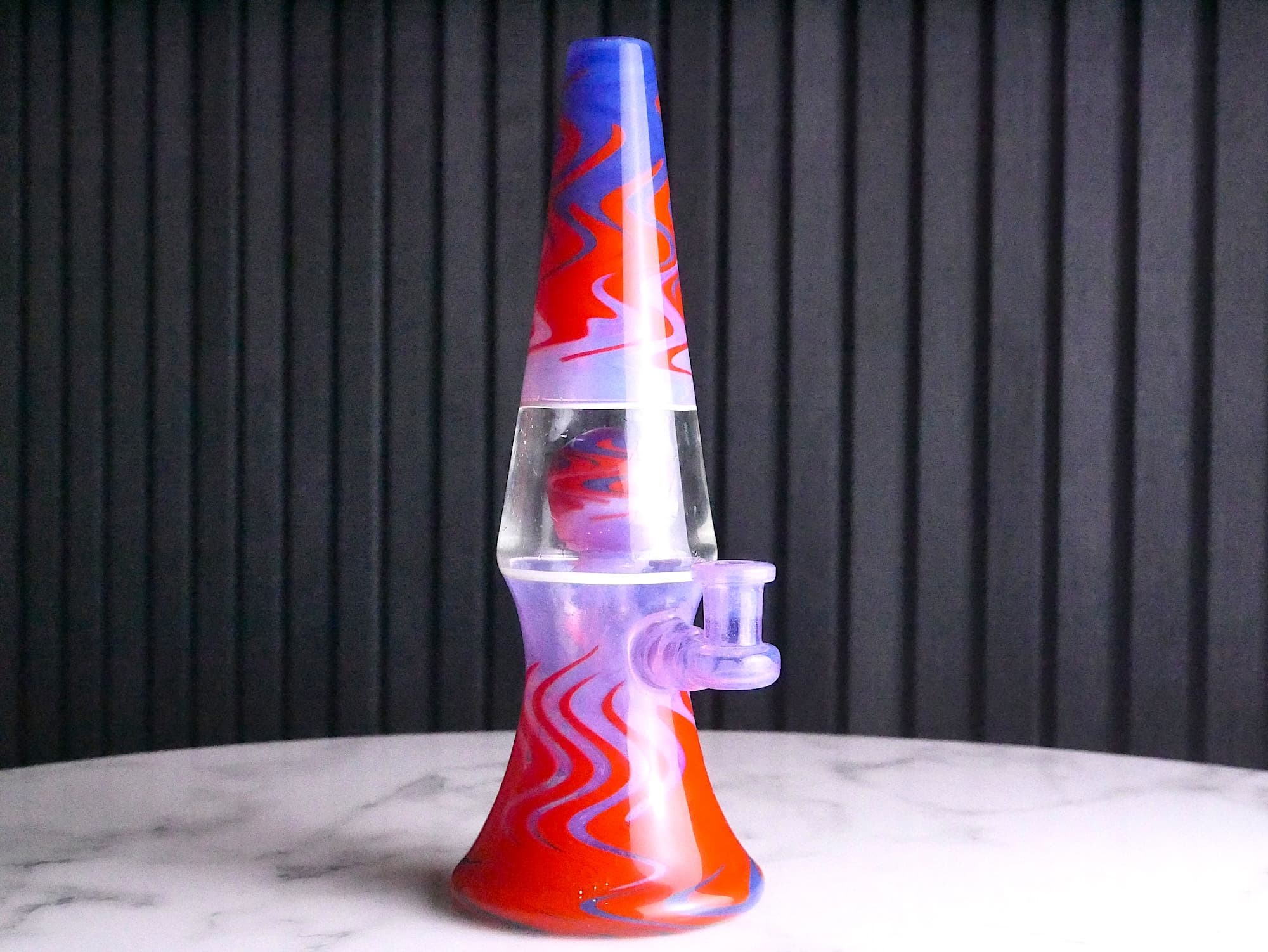 YG Glass Works | Lava Lamp Rig | Red/ Blue Wig Wag