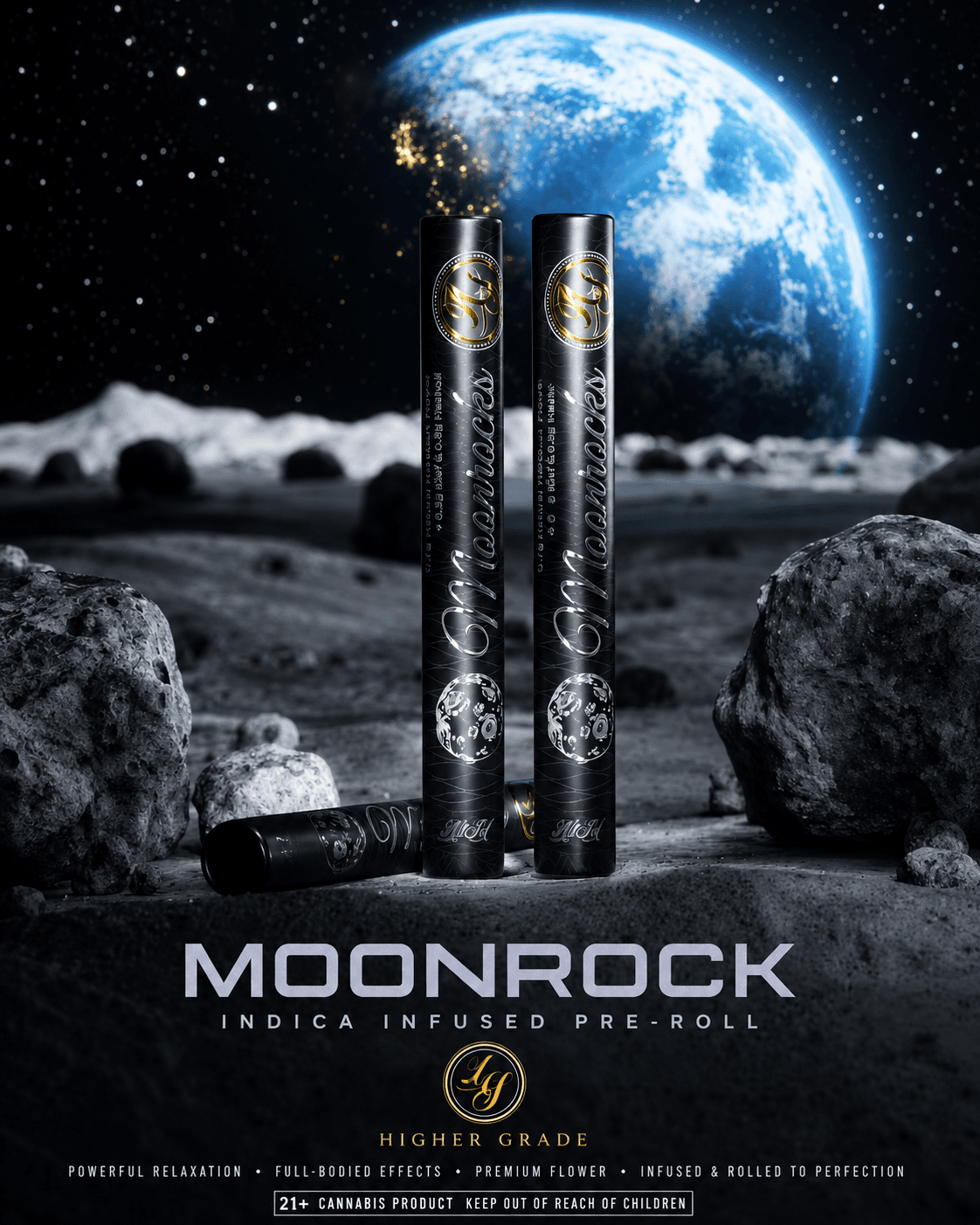91 Octane x Triple Burger Single Moonrock Infused Preroll 0.7g