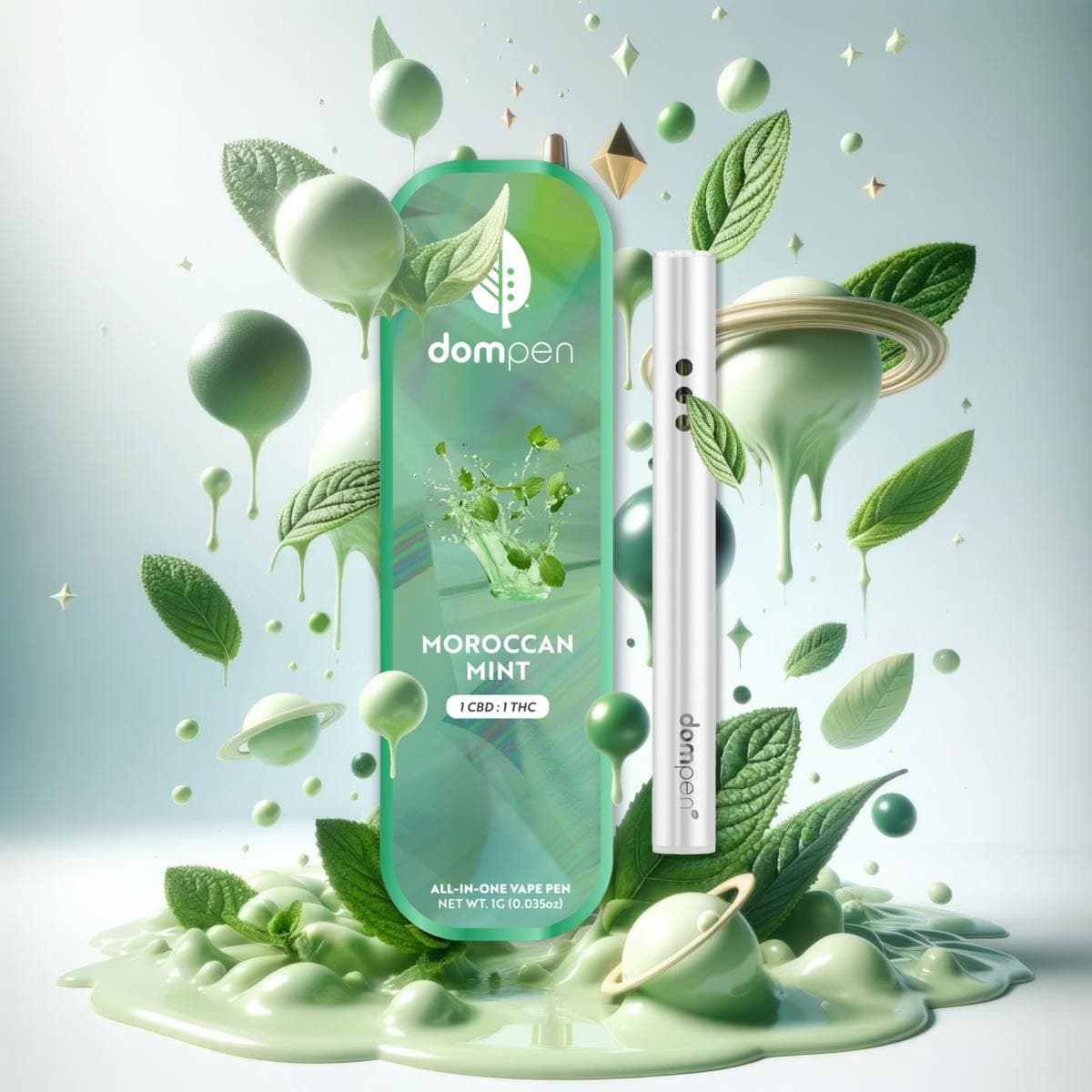 Dompen | Moroccan Mint 1:1 CBD : THC | Disposable 1g