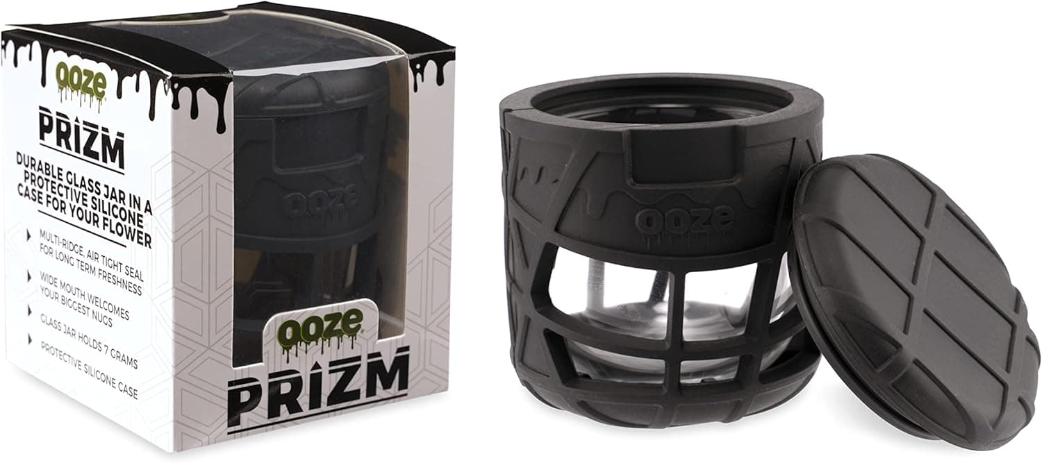 Ooze | Prizm (Glass/Silicone) Stash Jar | Black