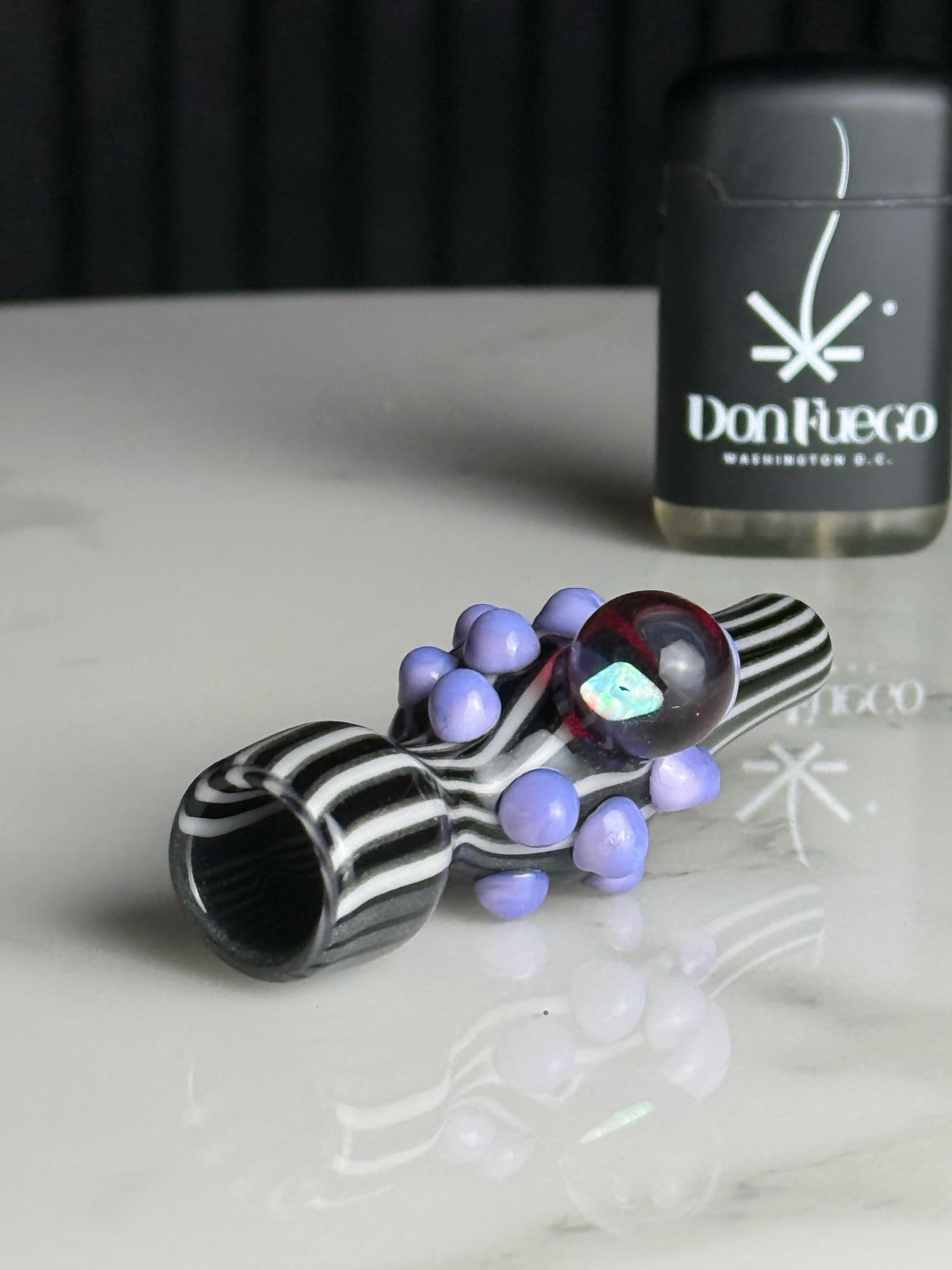 Tuxedo x Milky Purple Opal Chillum