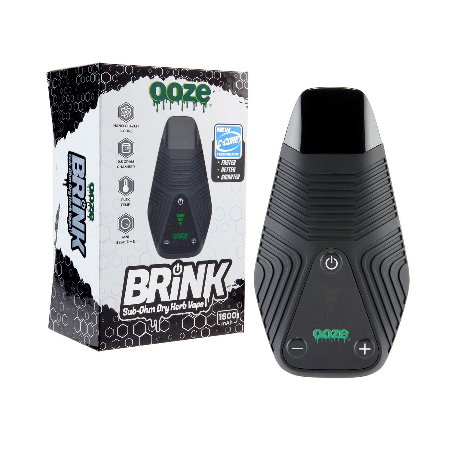Ooze Brink | Dry Herb Vaporizer | Panther Black