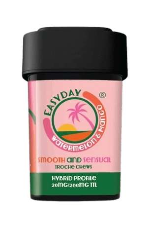 Smooth and Sensual | Watermelon Mango Chews | 200mg THC | 10pk