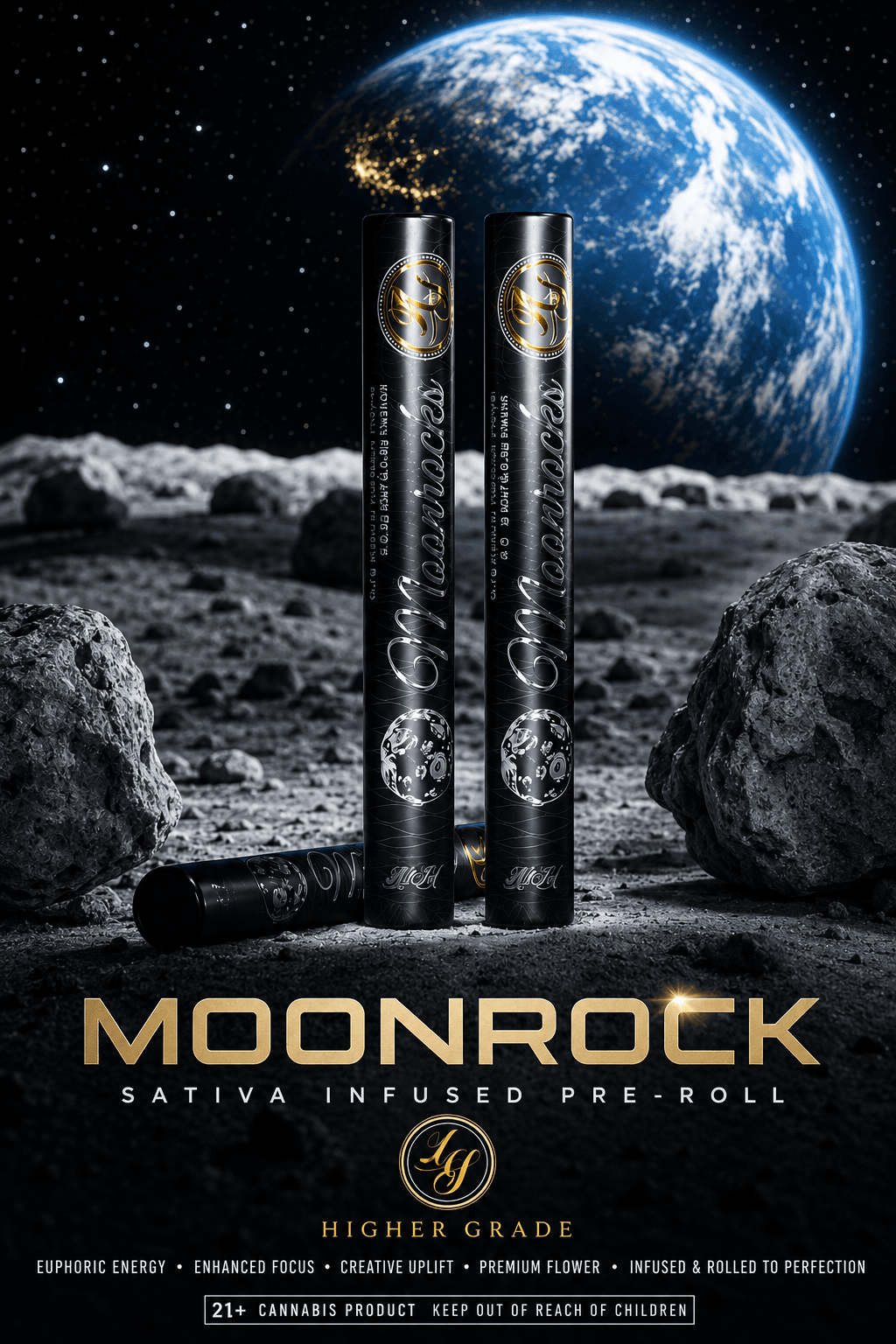 Lemon Skunk x Vice City Single Moonrock Infused Preroll 0.7g